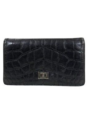Chanel Wallet Leather Wallets Black